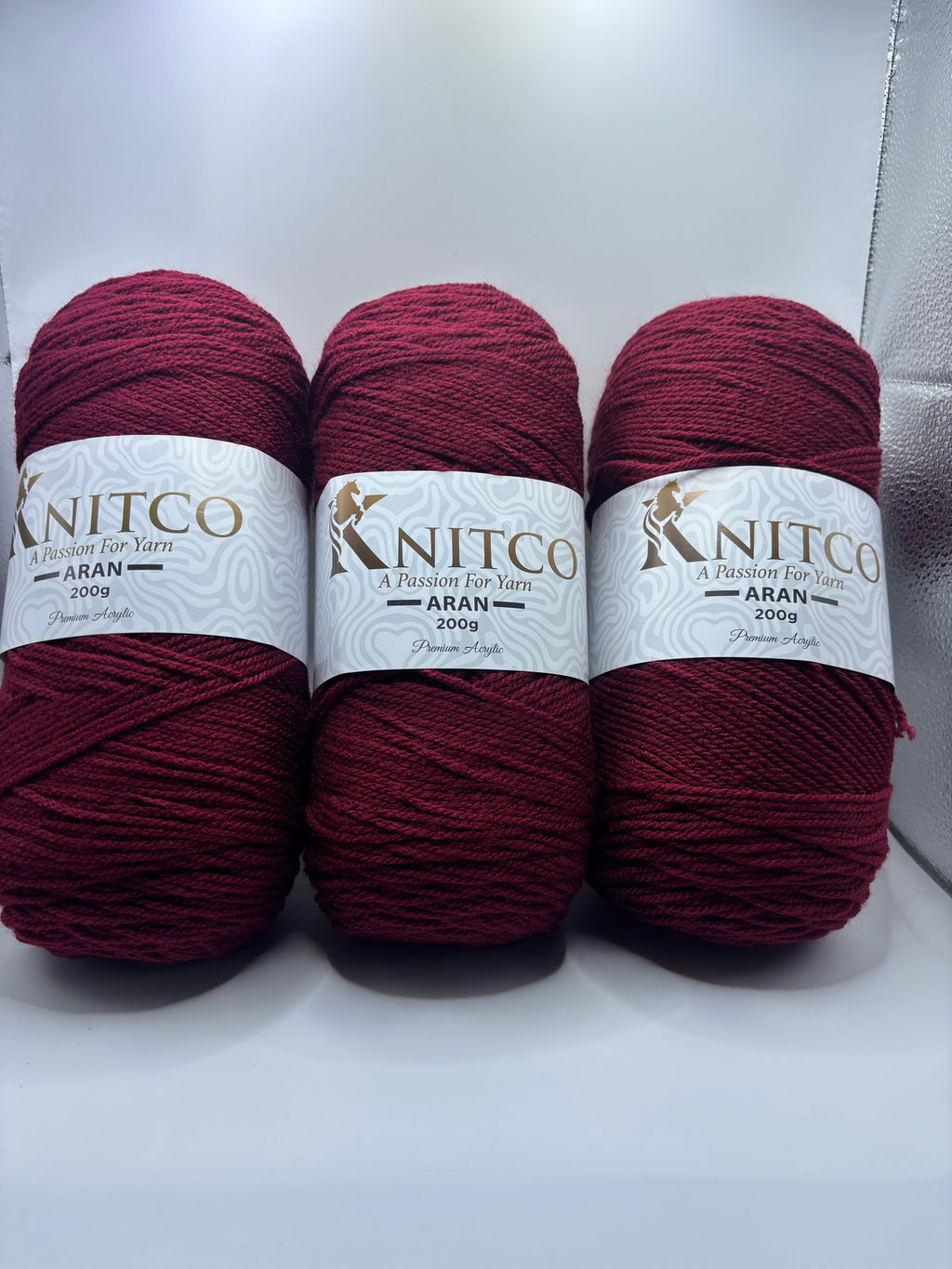 Knitco Premium Aran Yarn - 200g 420mt 100% Acrylic Yarn - Available in 58 Shades