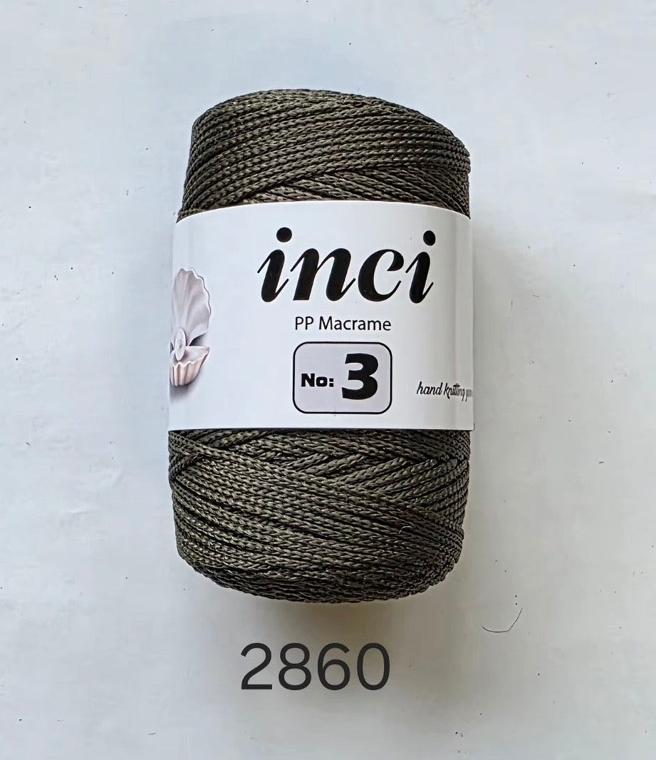 INCI PP Macrame Cord No.3 Size - 1 x 100g Rolls