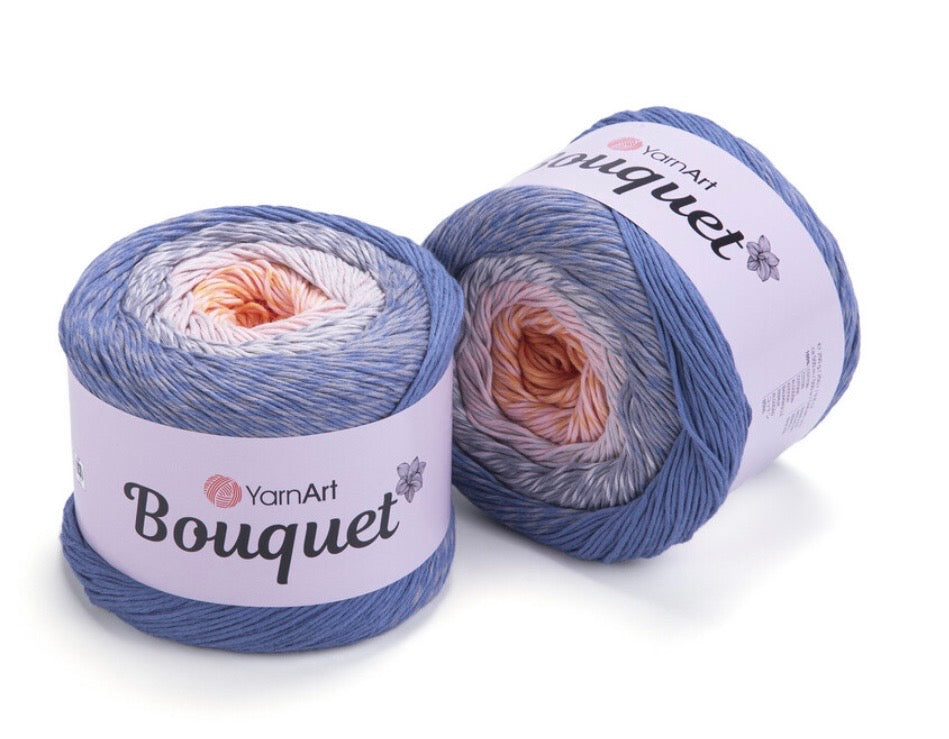 YarnArt Bouquet 100% Cotton DK  Cake 2 x 250g Cakes 500m