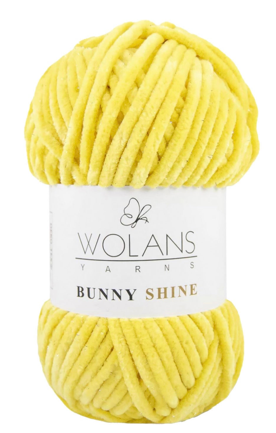 Wolans Bunny Shine 1 x 100g soft 100% Polyester Chenille yarn with Silver Glitter