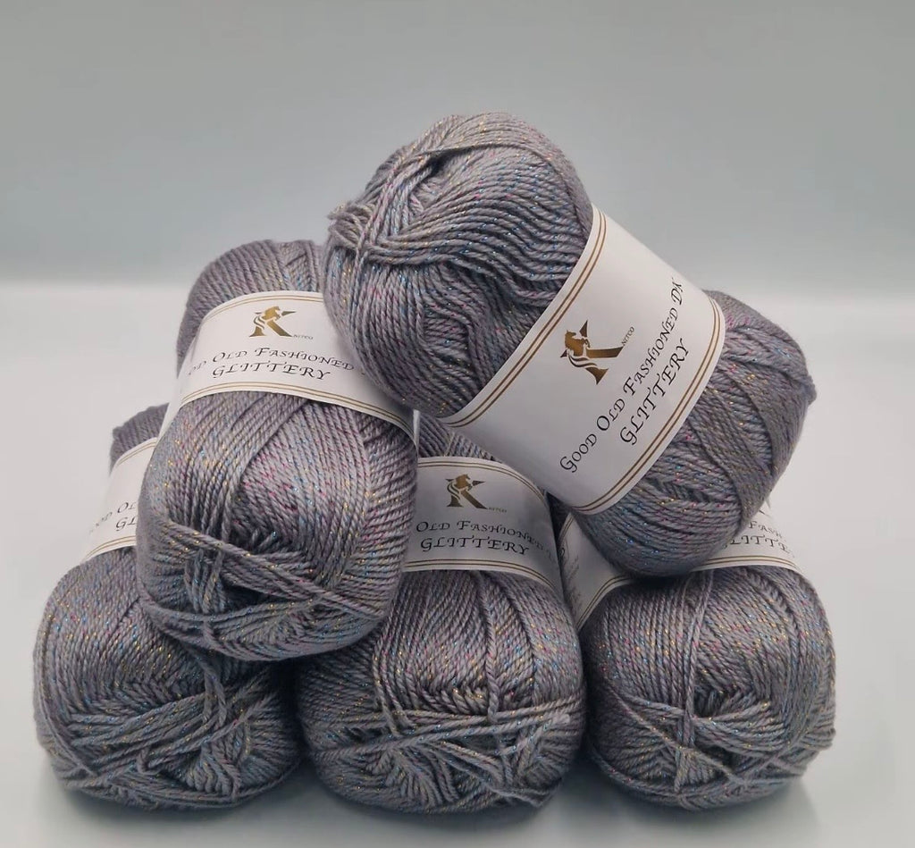 Knitco Good Old Fashioned Glittery DK 5 x 100g - 270m Crochet / Knitting Yarn 95% Acrylic 5% Silk