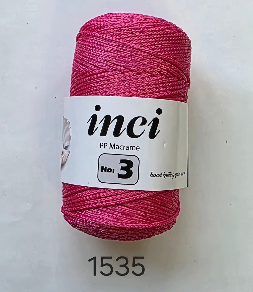 INCI PP Macrame Cord No.3 Size - 1 x 100g Rolls