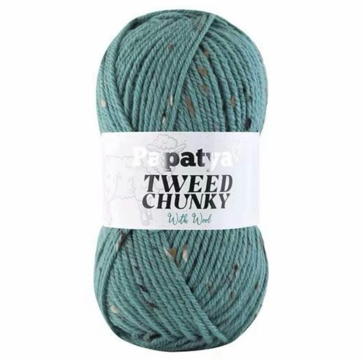 Papatya Tweed Chunky with wool  5 x 100g Balls Super Soft Yarn Perfect for Wearables Blankets and More in Assorted Colors