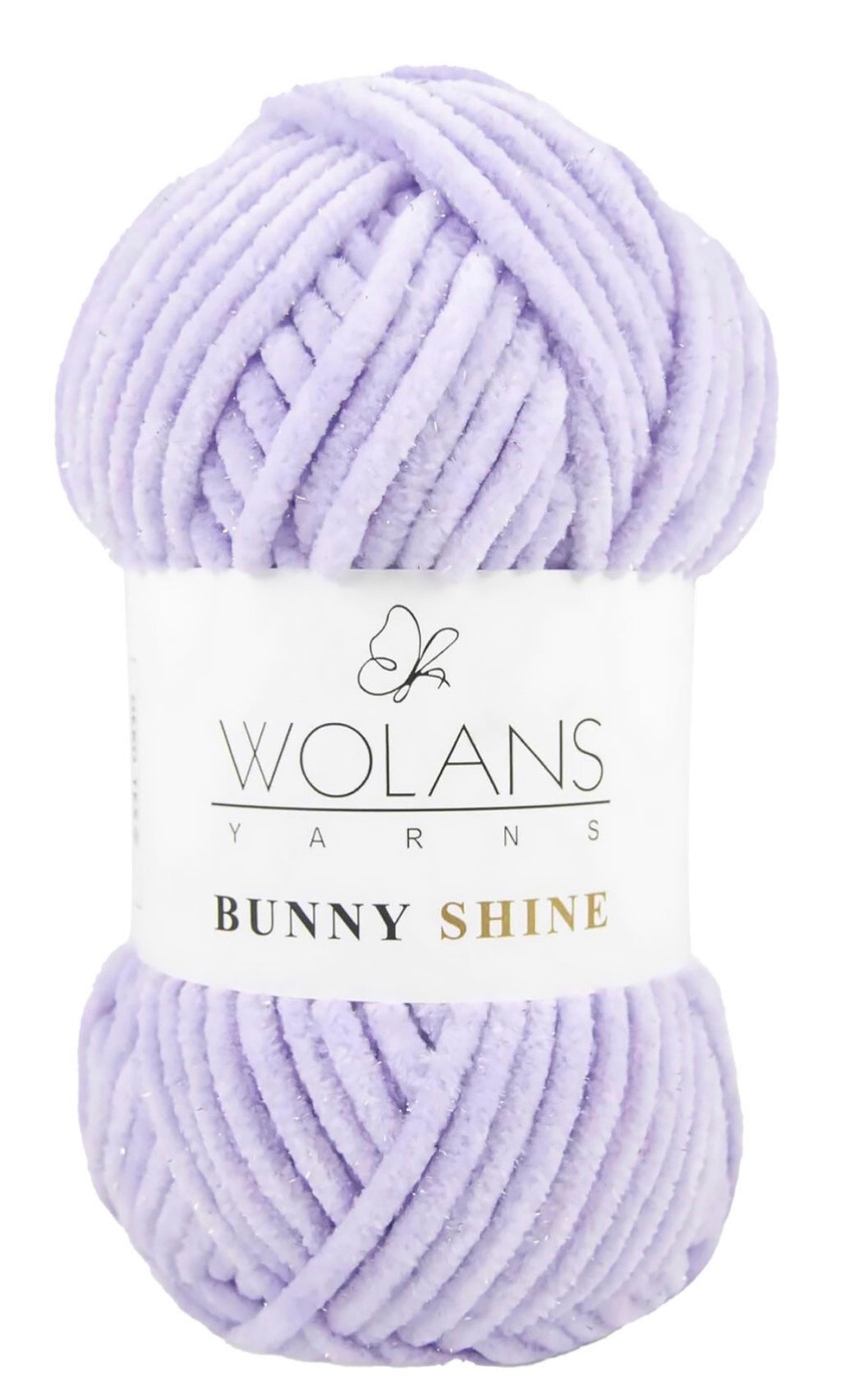 Wolans Bunny Shine 1 x 100g soft 100% Polyester Chenille yarn with Silver Glitter