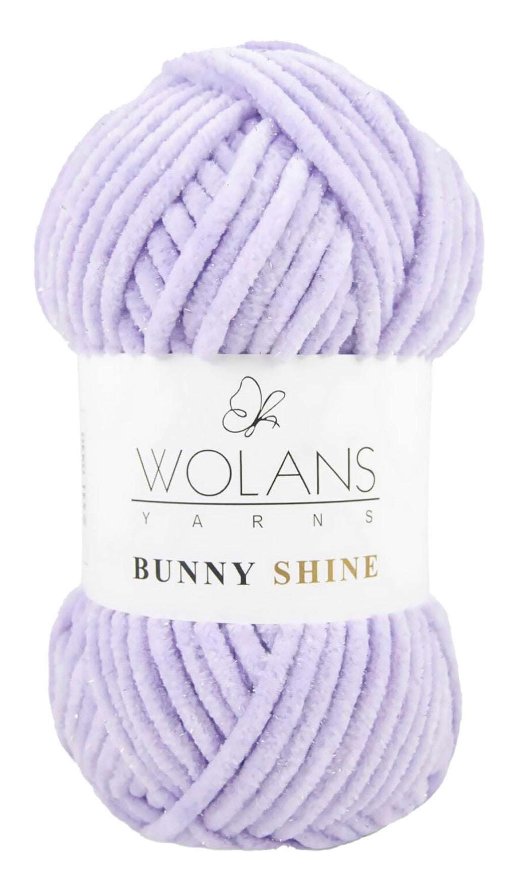 Wolans Bunny Shine 1 x 100g soft 100% Polyester Chenille yarn with Silver Glitter