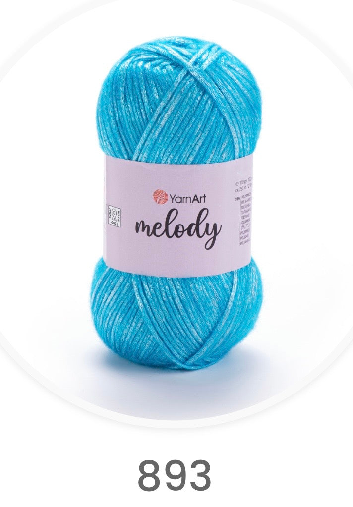 YarnArt Melody-  MELODY, SATIN, METALLIC, SHINY, ARAN 1 x 100G,
