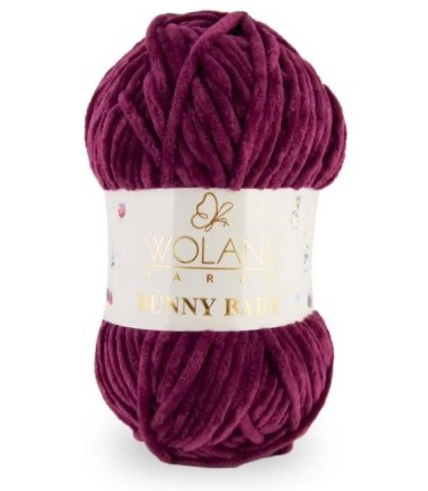 Wolans Bunny Baby 1 x 100g 100% Polyester Chenille yarn - 98 colours available
