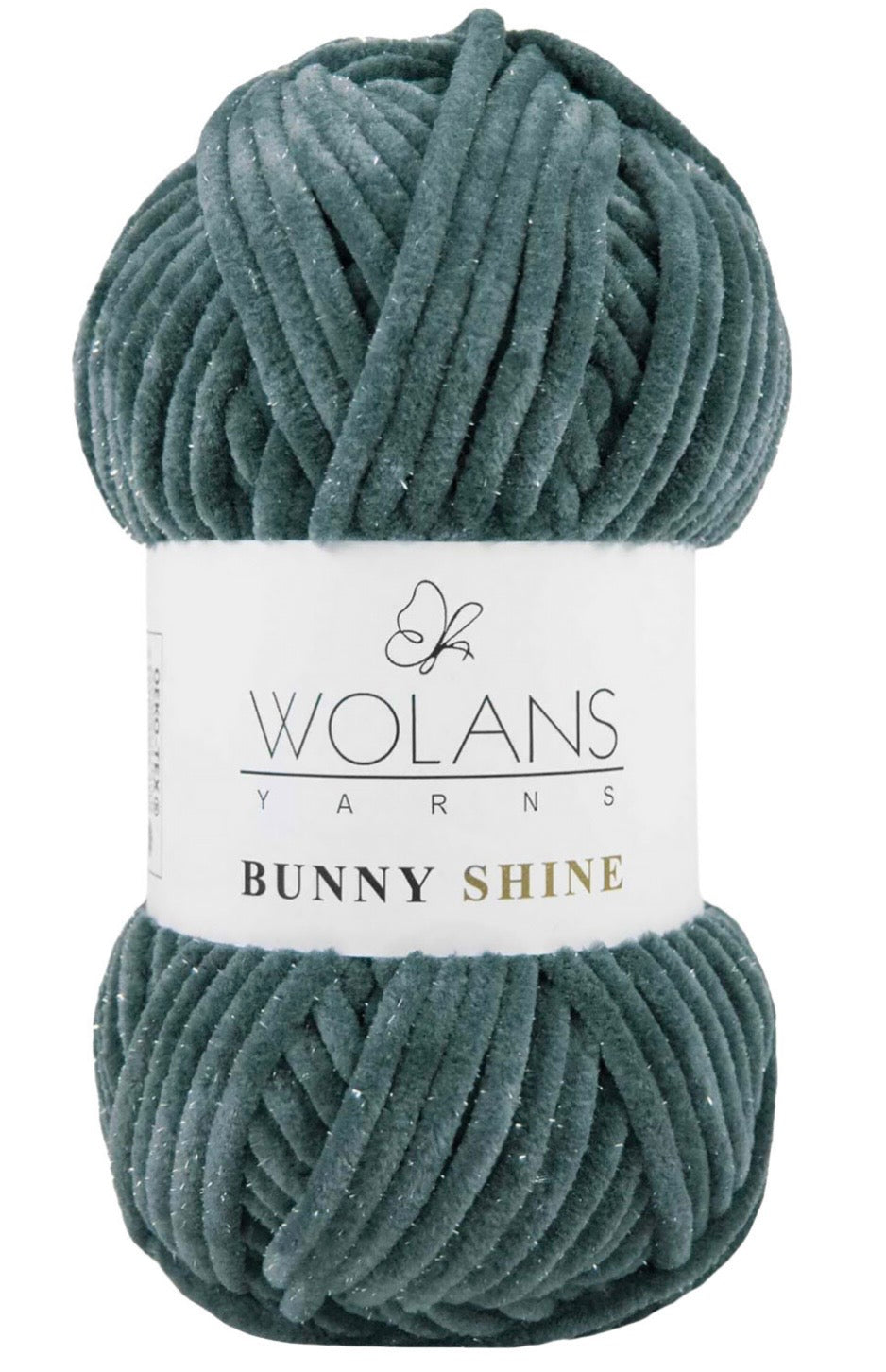 Wolans Bunny Shine 1 x 100g soft 100% Polyester Chenille yarn with Silver Glitter