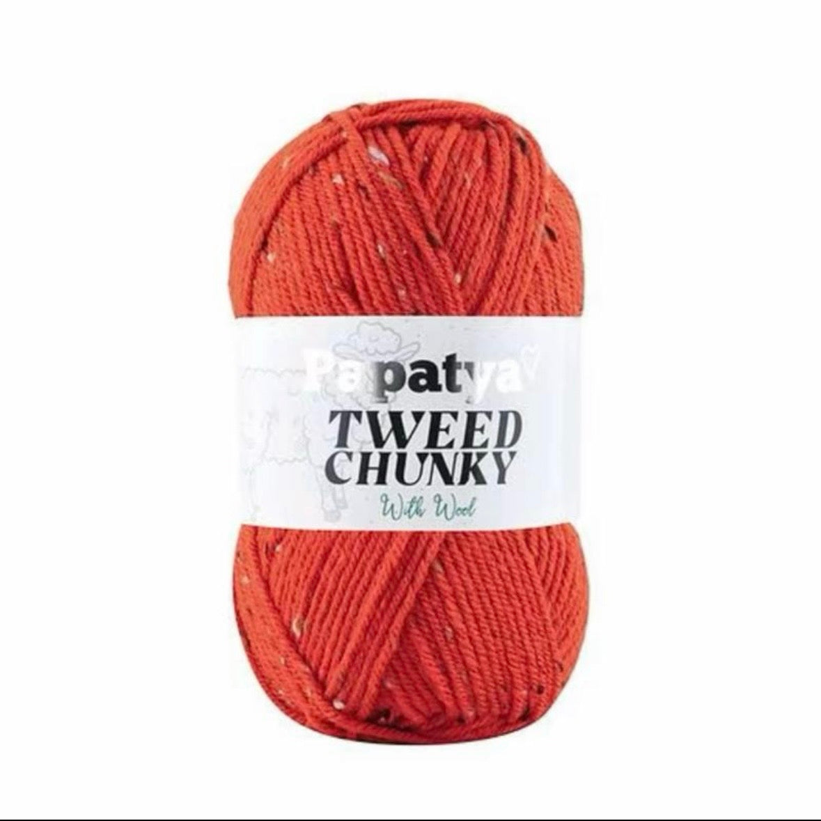 Papatya Tweed Chunky with wool  5 x 100g Balls Super Soft Yarn Perfect for Wearables Blankets and More in Assorted Colors