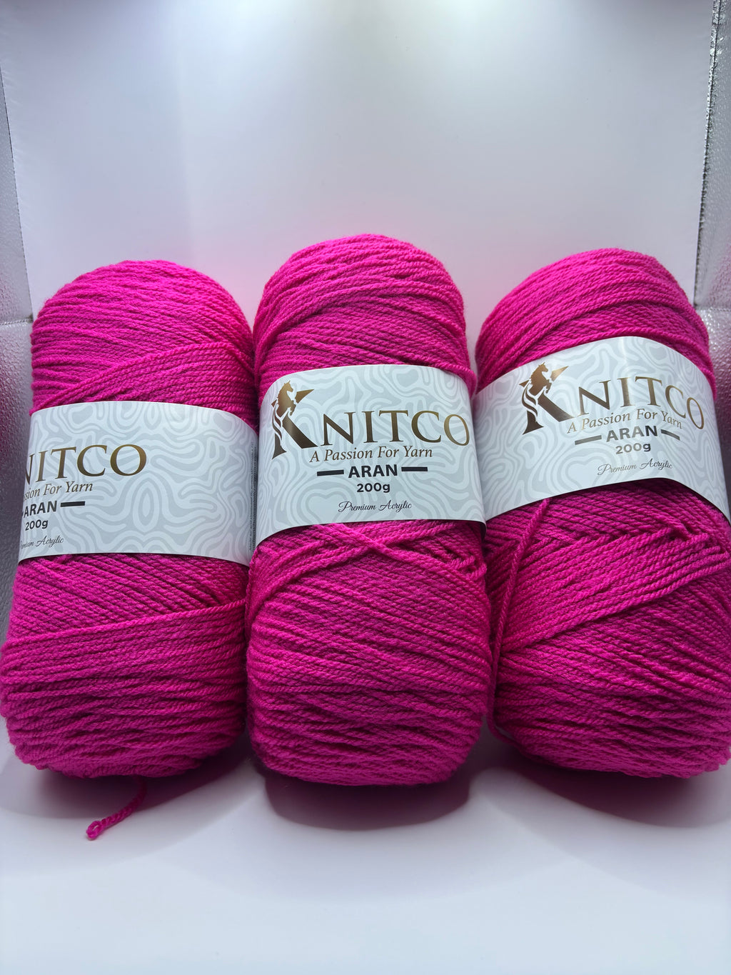 Knitco Premium Aran Yarn - 200g 420mt 100% Acrylic Yarn - Available in 58 Shades