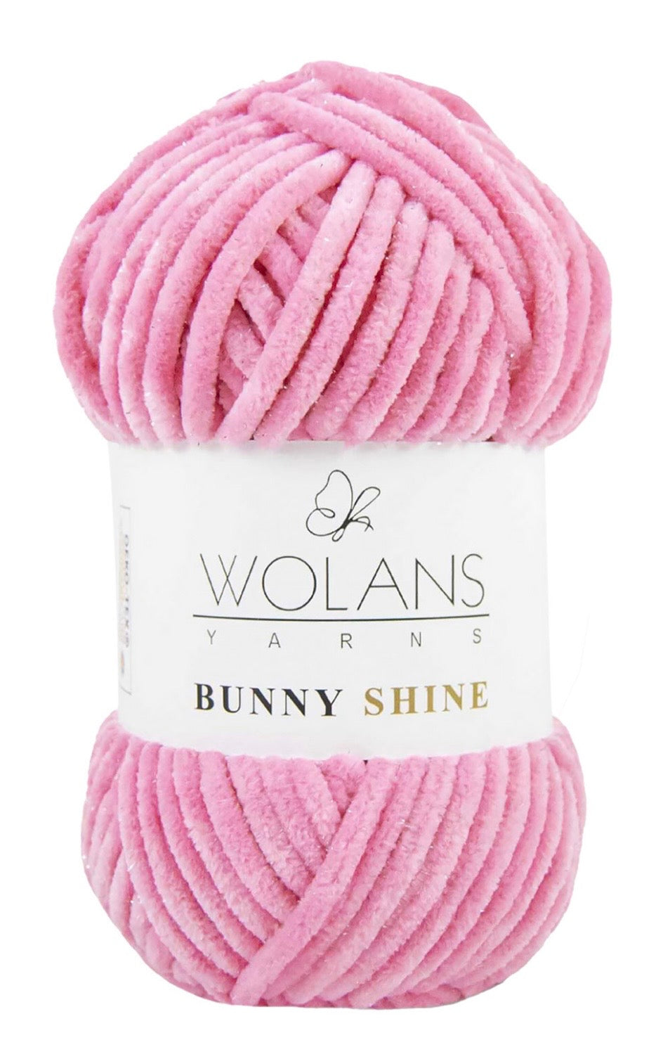 Wolans Bunny Shine 1 x 100g soft 100% Polyester Chenille yarn with Silver Glitter