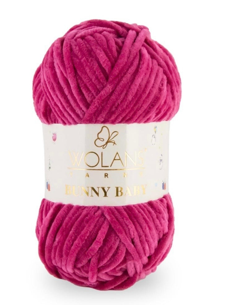 Wolans Bunny Baby 1 x 100g 100% Polyester Chenille yarn - 98 colours available