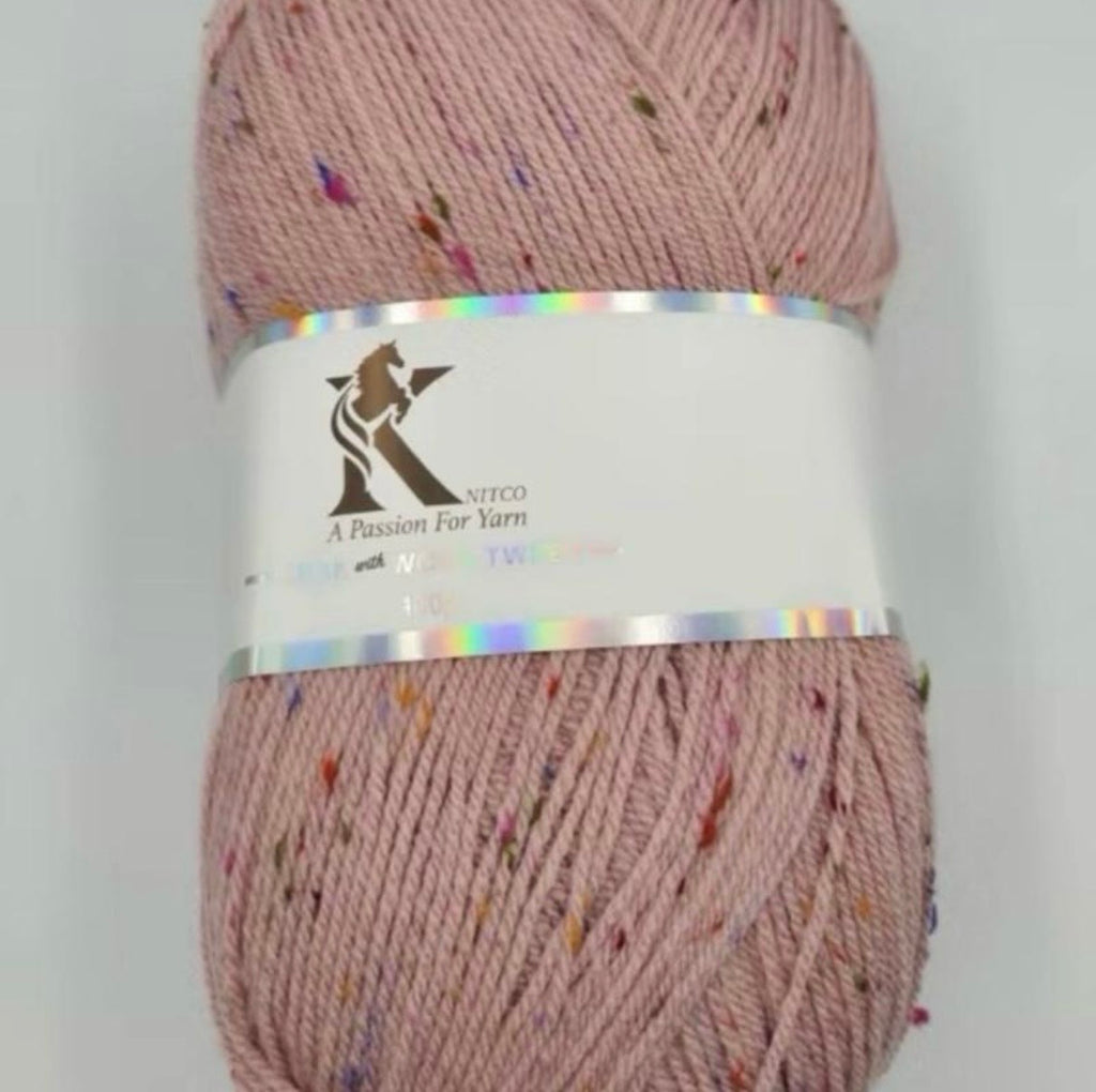 Knitco Aran acrylic & Wool Tweed - 400g Balls with 840mt of Yarn in Various Colors for Knitting Projects