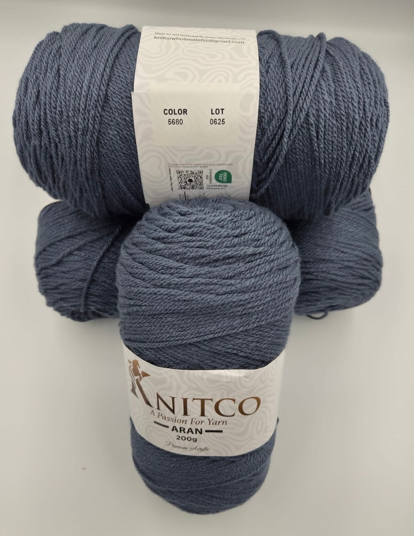 Knitco Premium Aran Yarn - 200g 420mt 100% Acrylic Yarn - Available in 58 Shades