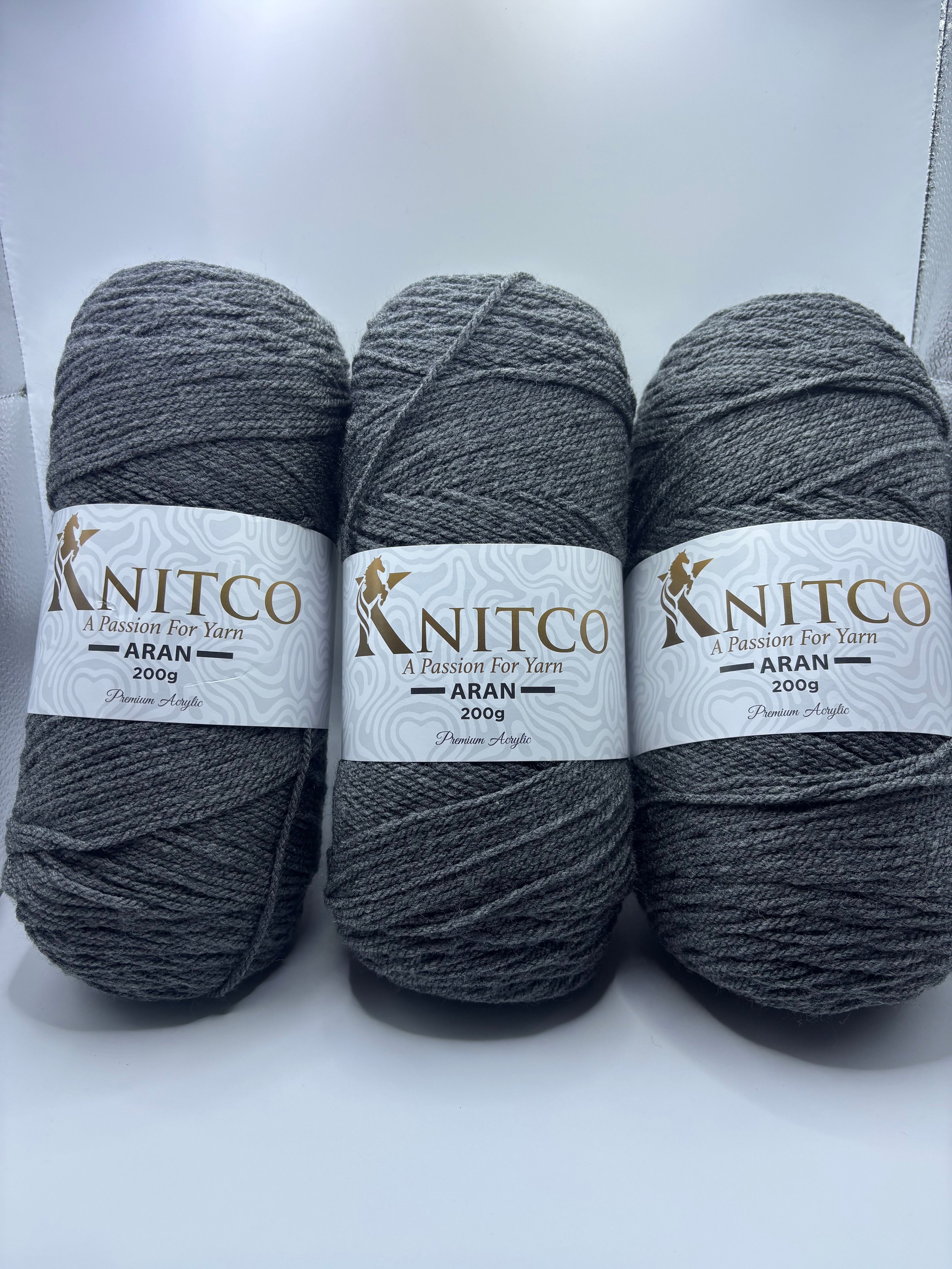 Knitco Premium Aran Yarn - 200g 420mt 100% Acrylic Yarn - Available in 58 Shades