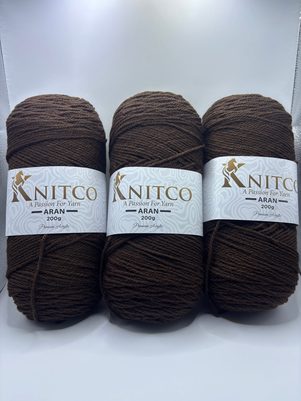 Knitco Premium Aran Yarn - 200g 420mt 100% Acrylic Yarn - Available in 58 Shades
