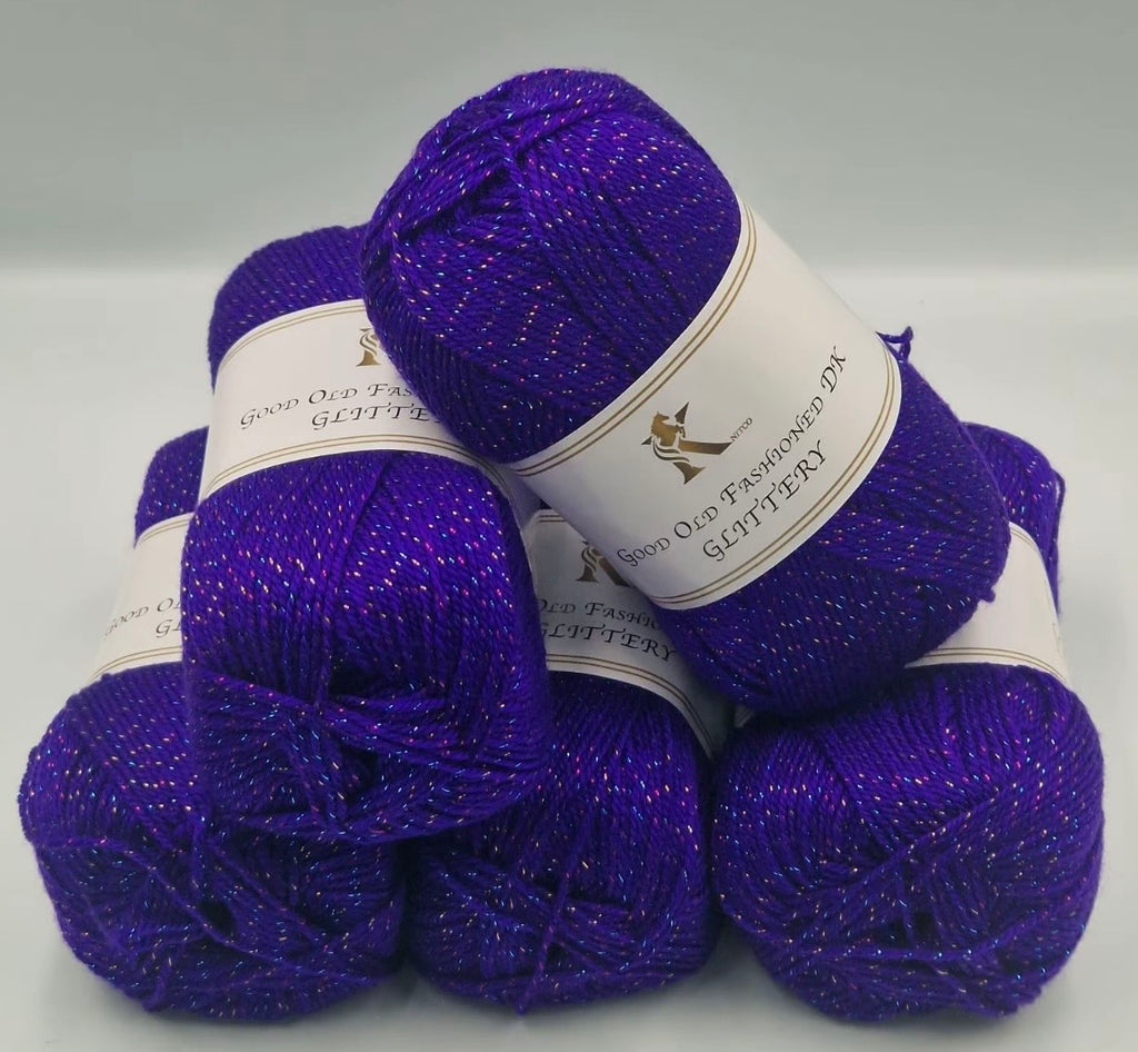 Knitco Good Old Fashioned Glittery DK 5 x 100g - 270m Crochet / Knitting Yarn 95% Acrylic 5% Silk