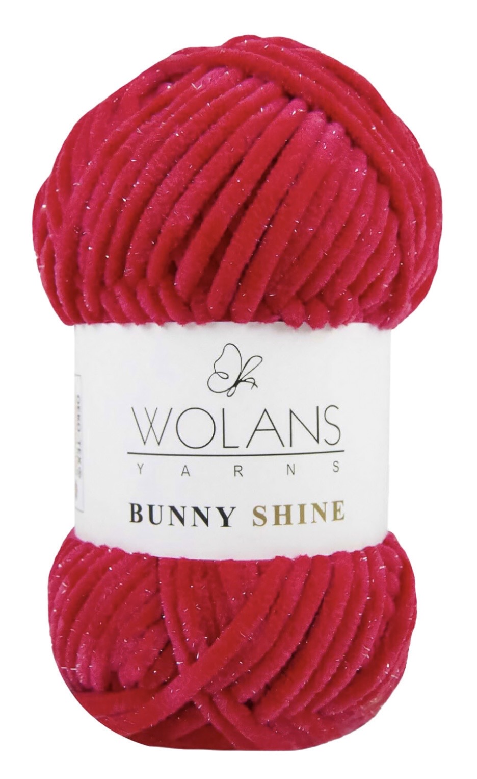 Wolans Bunny Shine 1 x 100g soft 100% Polyester Chenille yarn with Silver Glitter
