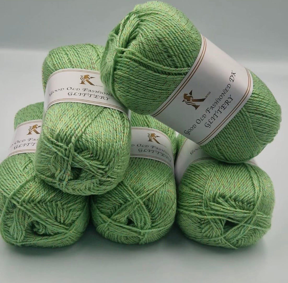 Knitco Good Old Fashioned Glittery DK 5 x 100g - 270m Crochet / Knitting Yarn 95% Acrylic 5% Silk