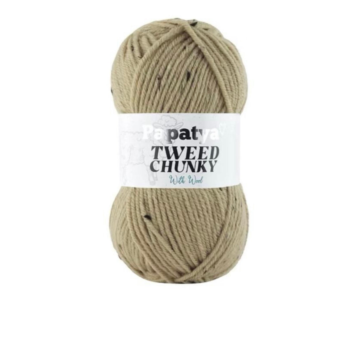Papatya Tweed Chunky with wool  5 x 100g Balls Super Soft Yarn Perfect for Wearables Blankets and More in Assorted Colors