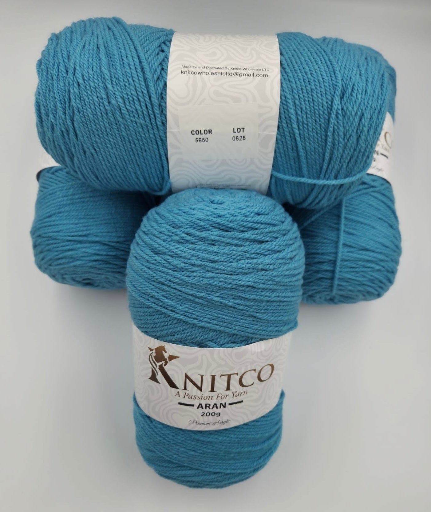 Knitco Premium Aran Yarn - 200g 420mt 100% Acrylic Yarn - Available in 58 Shades