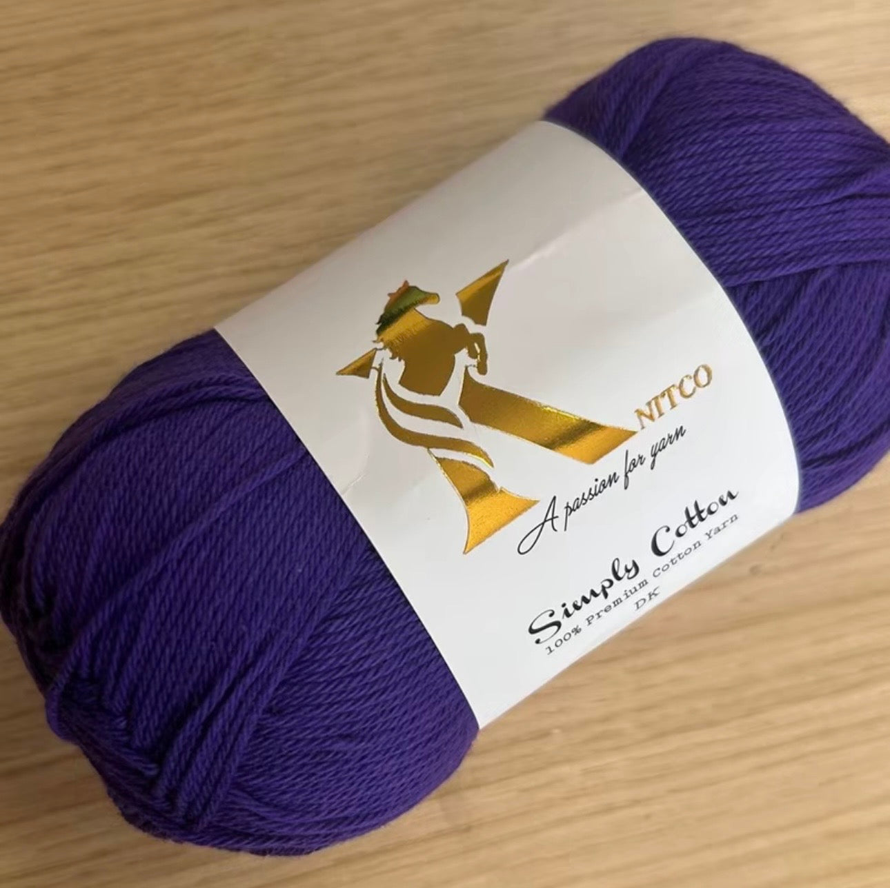 Knitco Premium Simply Cotton 1 x 100g 250m per Skein