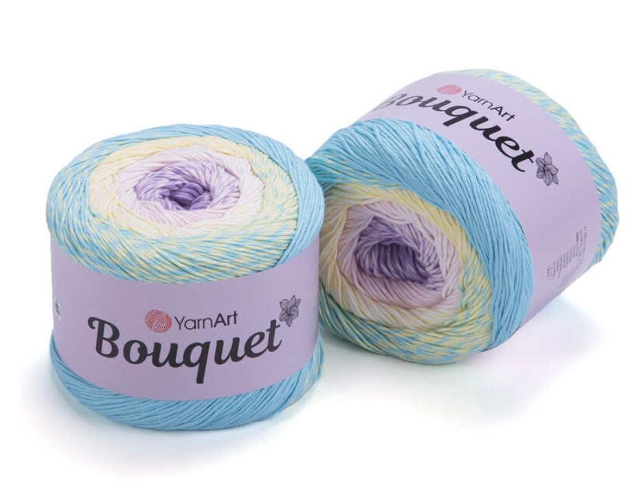 YarnArt Bouquet 100% Cotton DK  Cake 2 x 250g Cakes 500m