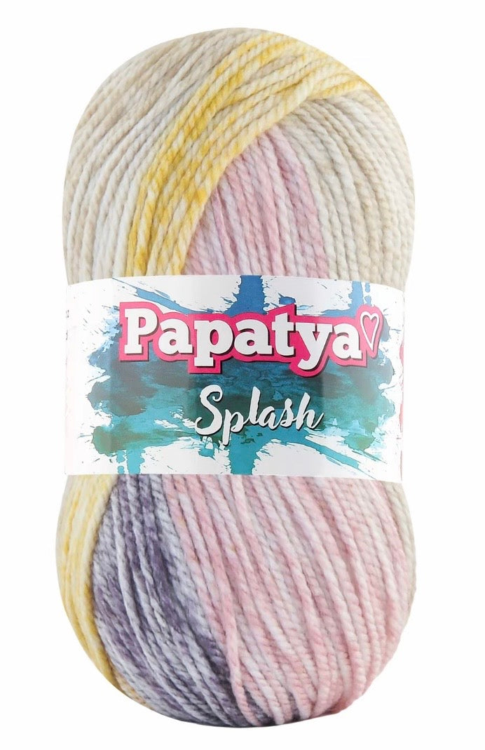 Papatya Splash 5 x 100g 100% Acrylic 185m Chunky yarn