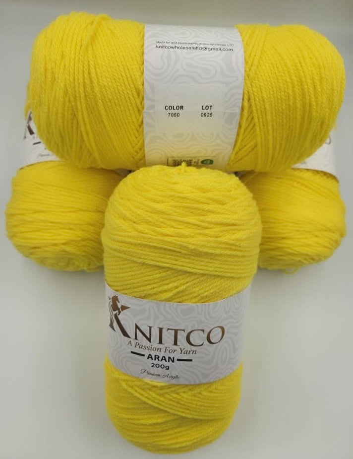 Knitco Premium Aran Yarn - 200g 420mt 100% Acrylic Yarn - Available in 58 Shades