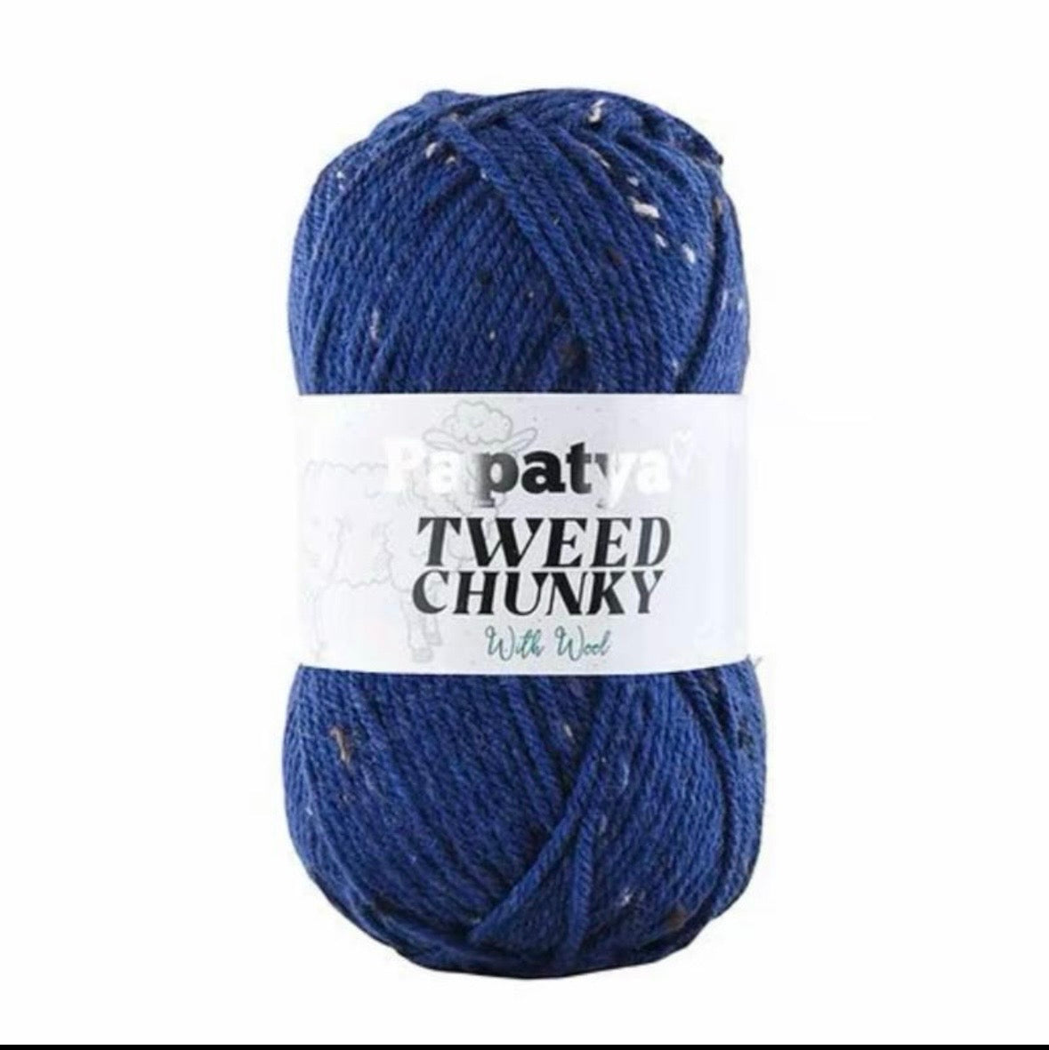 Papatya Tweed Chunky with wool  5 x 100g Balls Super Soft Yarn Perfect for Wearables Blankets and More in Assorted Colors