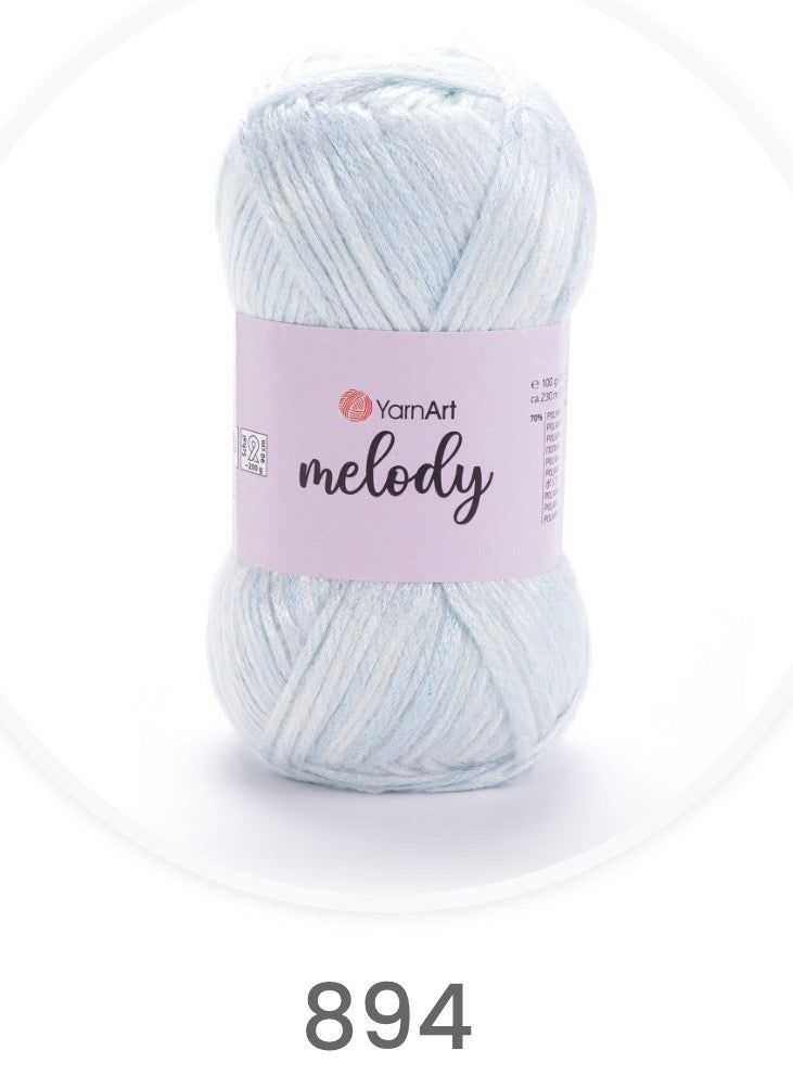 YarnArt Melody-  MELODY, SATIN, METALLIC, SHINY, ARAN 1 x 100G,
