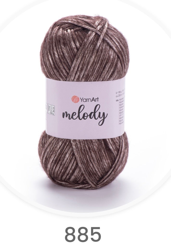 YarnArt Melody-  MELODY, SATIN, METALLIC, SHINY, ARAN 1 x 100G,