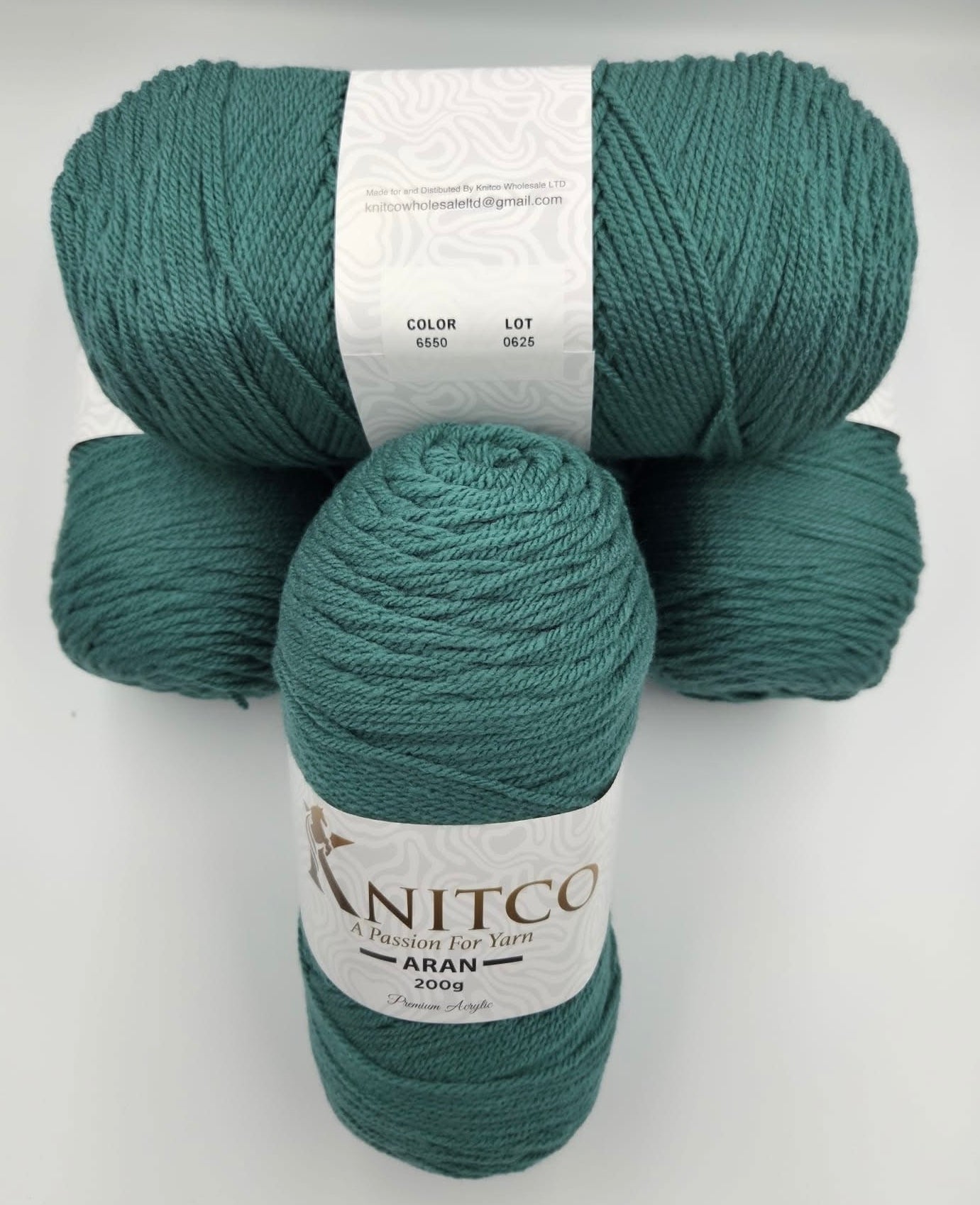 Knitco Premium Aran Yarn - 200g 420mt 100% Acrylic Yarn - Available in 58 Shades
