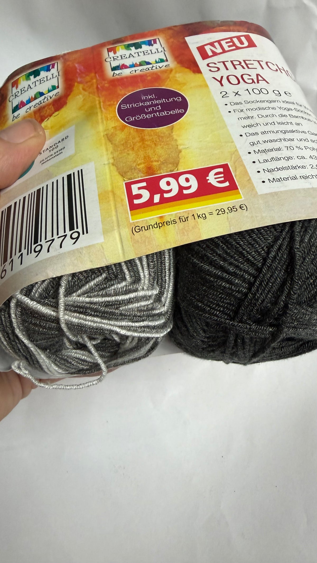 CLEARANCE - Sock Yarn elastic 2 x 100g