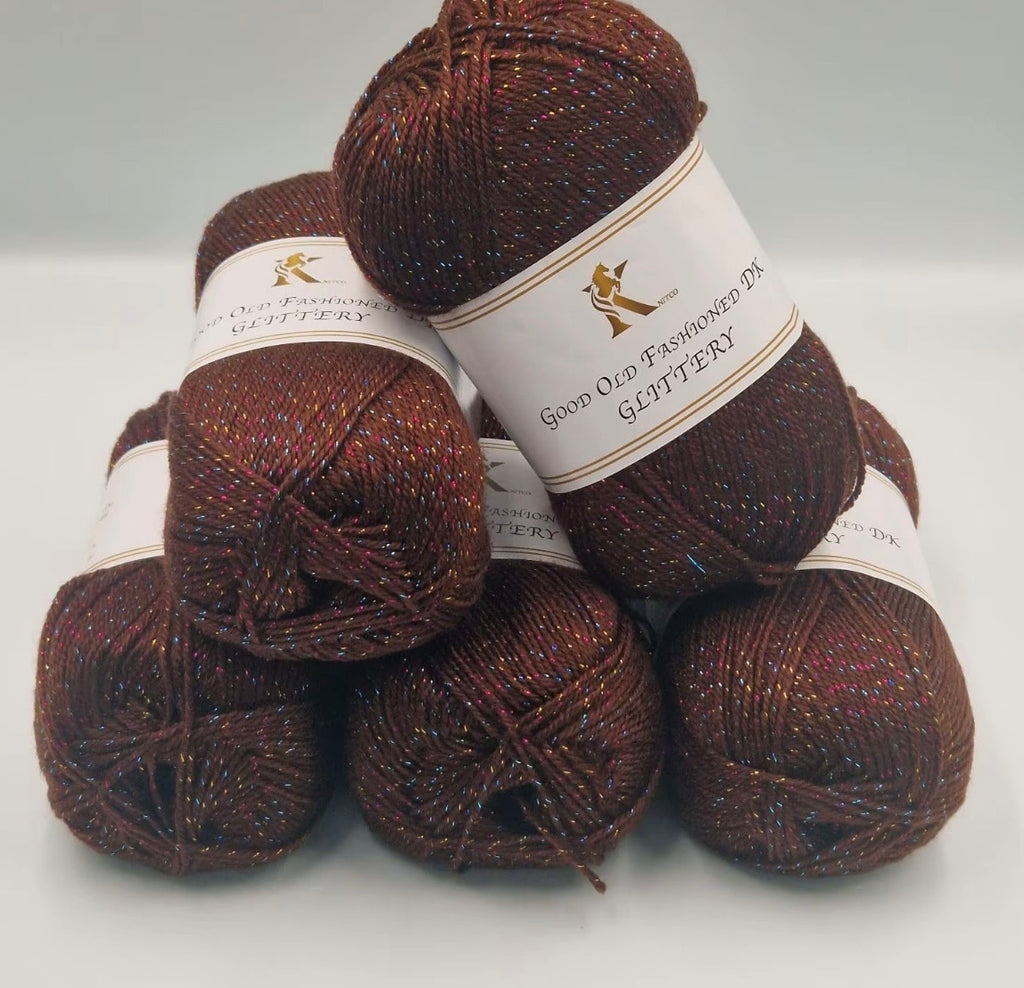 Knitco Good Old Fashioned Glittery DK 5 x 100g - 270m Crochet / Knitting Yarn 95% Acrylic 5% Silk