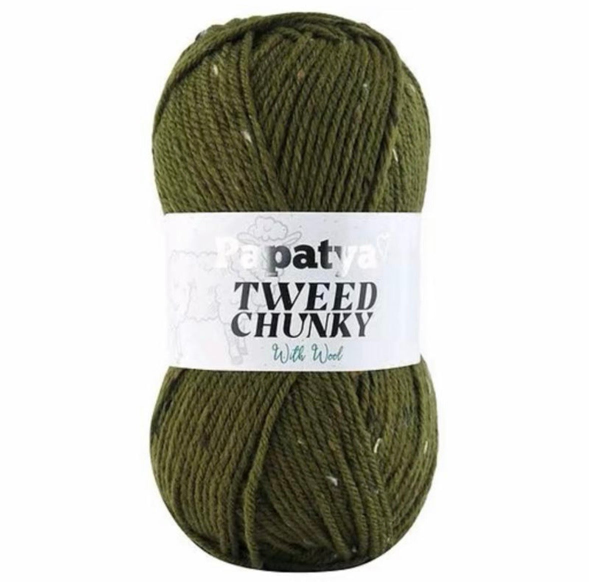 Papatya Tweed Chunky with wool  5 x 100g Balls Super Soft Yarn Perfect for Wearables Blankets and More in Assorted Colors