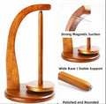 Wooden Yarn Holder for Knitting and Crochet in Colour Brown