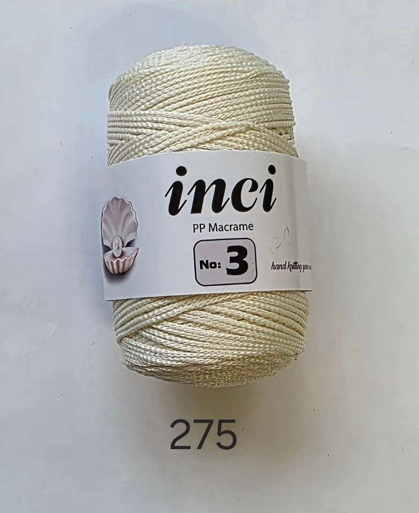 INCI PP Macrame Cord No.3 Size - 1 x 100g Rolls