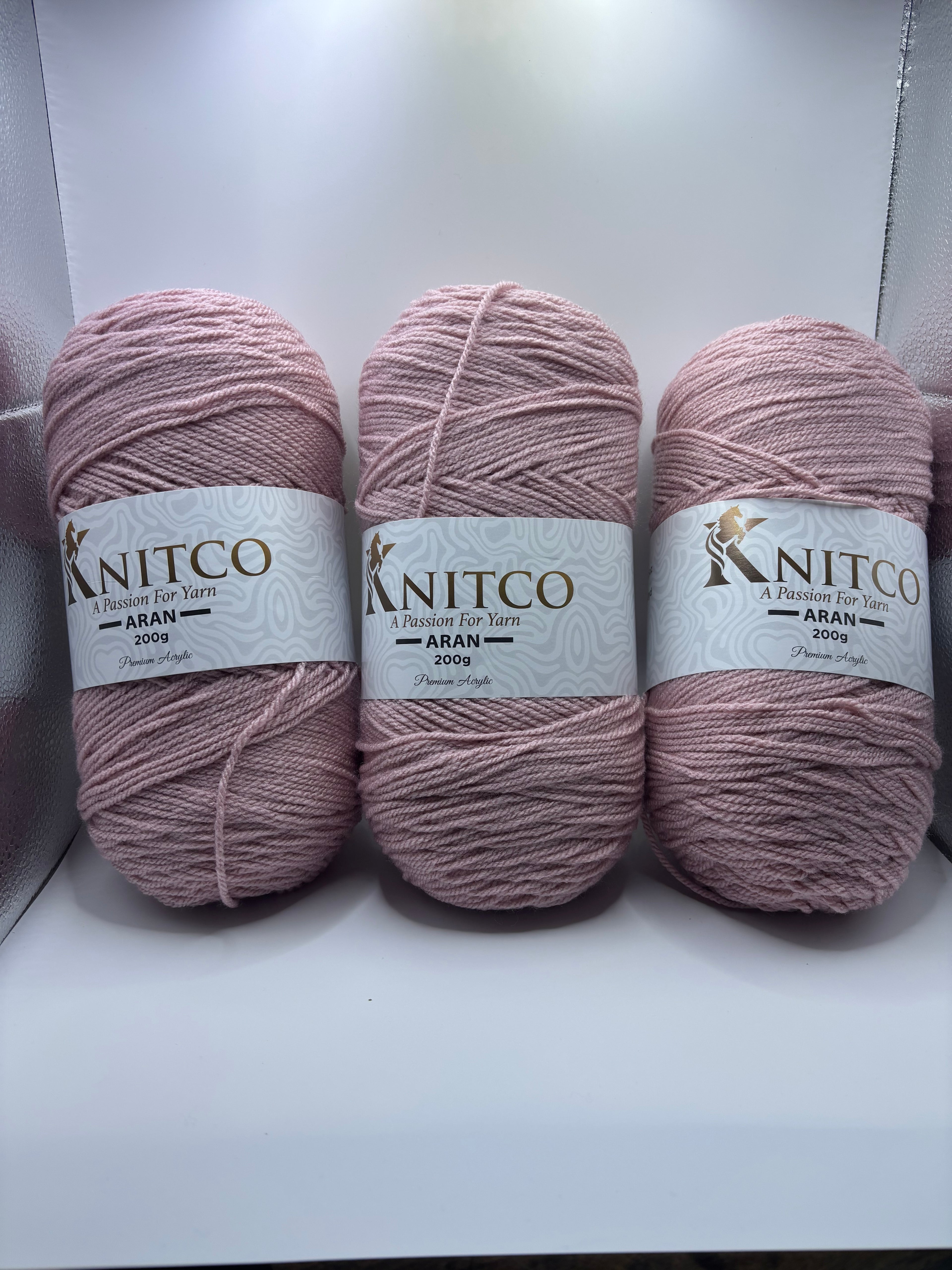 Knitco Premium Aran Yarn - 200g 420mt 100% Acrylic Yarn - Available in 58 Shades