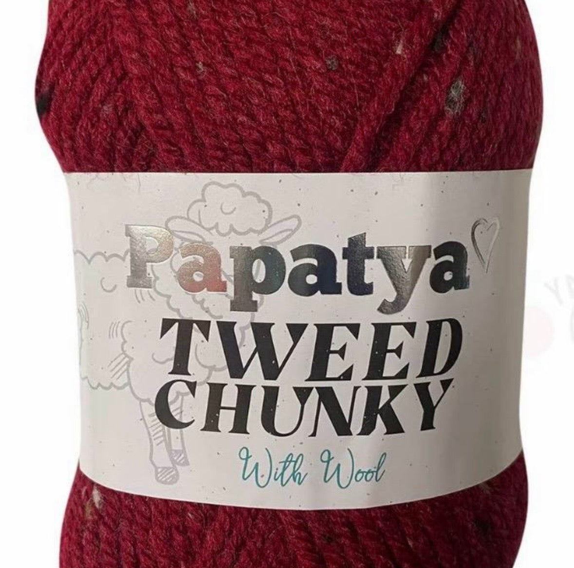 Papatya Tweed Chunky with wool  5 x 100g Balls Super Soft Yarn Perfect for Wearables Blankets and More in Assorted Colors