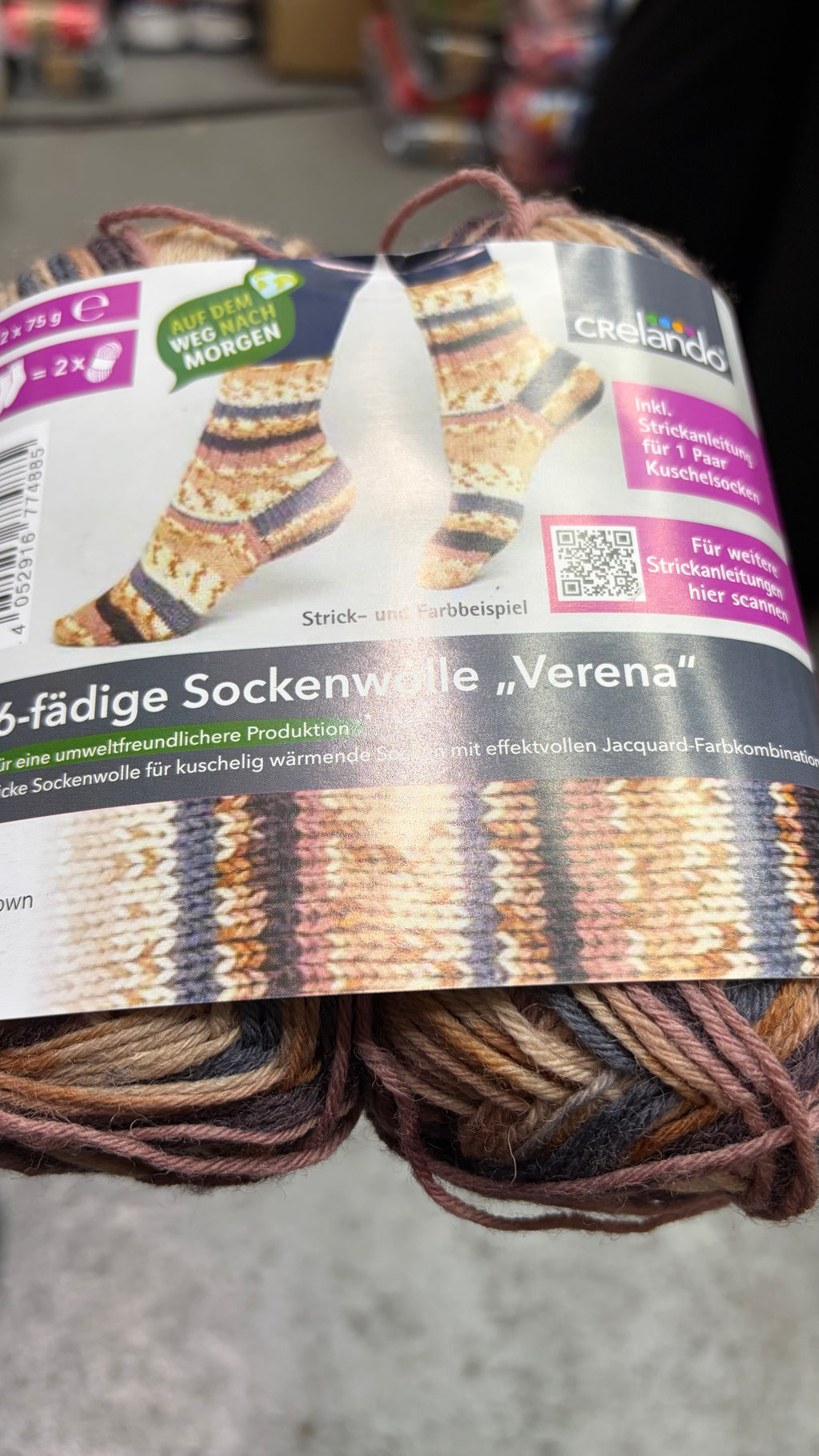 CLEARANCE - 2 x 75g Sock Yarn 200m per ball - contains wool