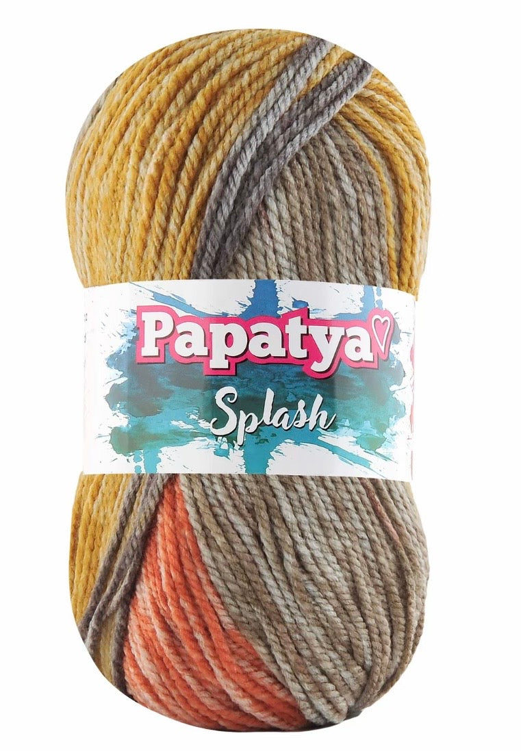 Papatya Splash 5 x 100g 100% Acrylic 185m Chunky yarn