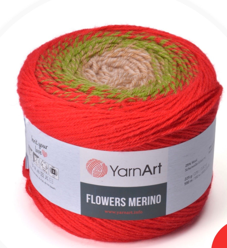 YarnArt Flowers Merino 2 x 225g