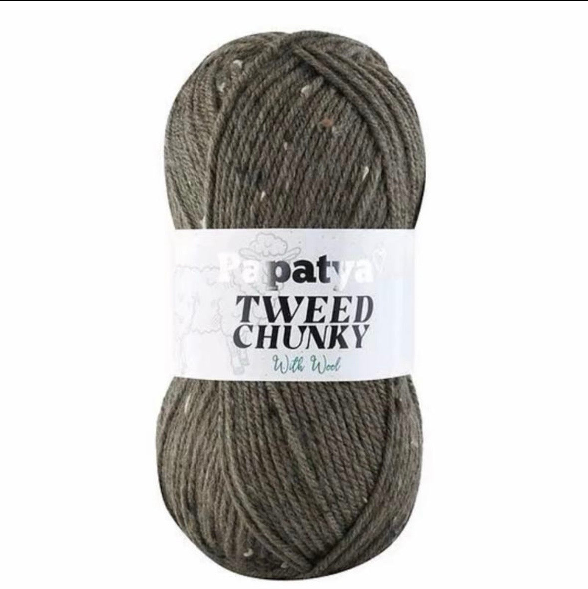 Papatya Tweed Chunky with wool  5 x 100g Balls Super Soft Yarn Perfect for Wearables Blankets and More in Assorted Colors