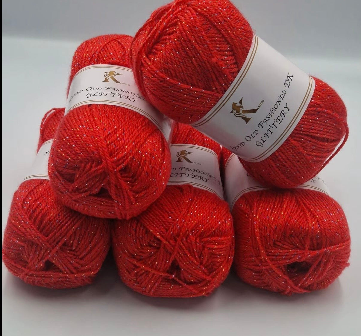 Knitco Good Old Fashioned Glittery DK 5 x 100g - 270m Crochet / Knitting Yarn 95% Acrylic 5% Silk