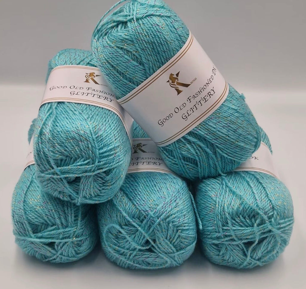 Knitco Good Old Fashioned Glittery DK 5 x 100g - 270m Crochet / Knitting Yarn 95% Acrylic 5% Silk