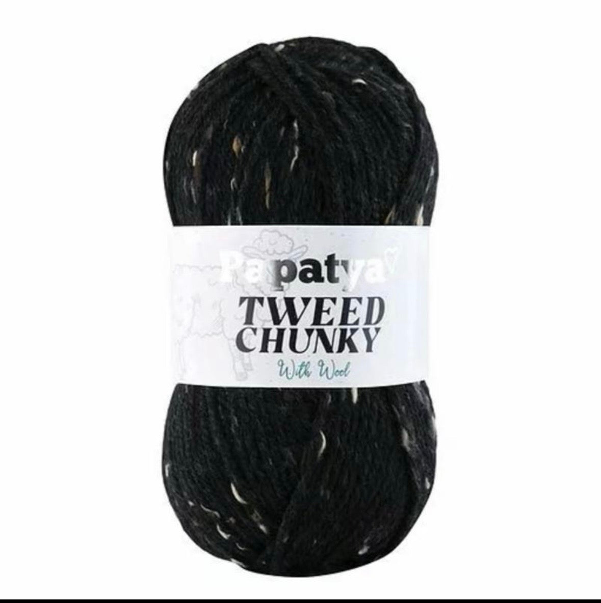 Papatya Tweed Chunky with wool  5 x 100g Balls Super Soft Yarn Perfect for Wearables Blankets and More in Assorted Colors