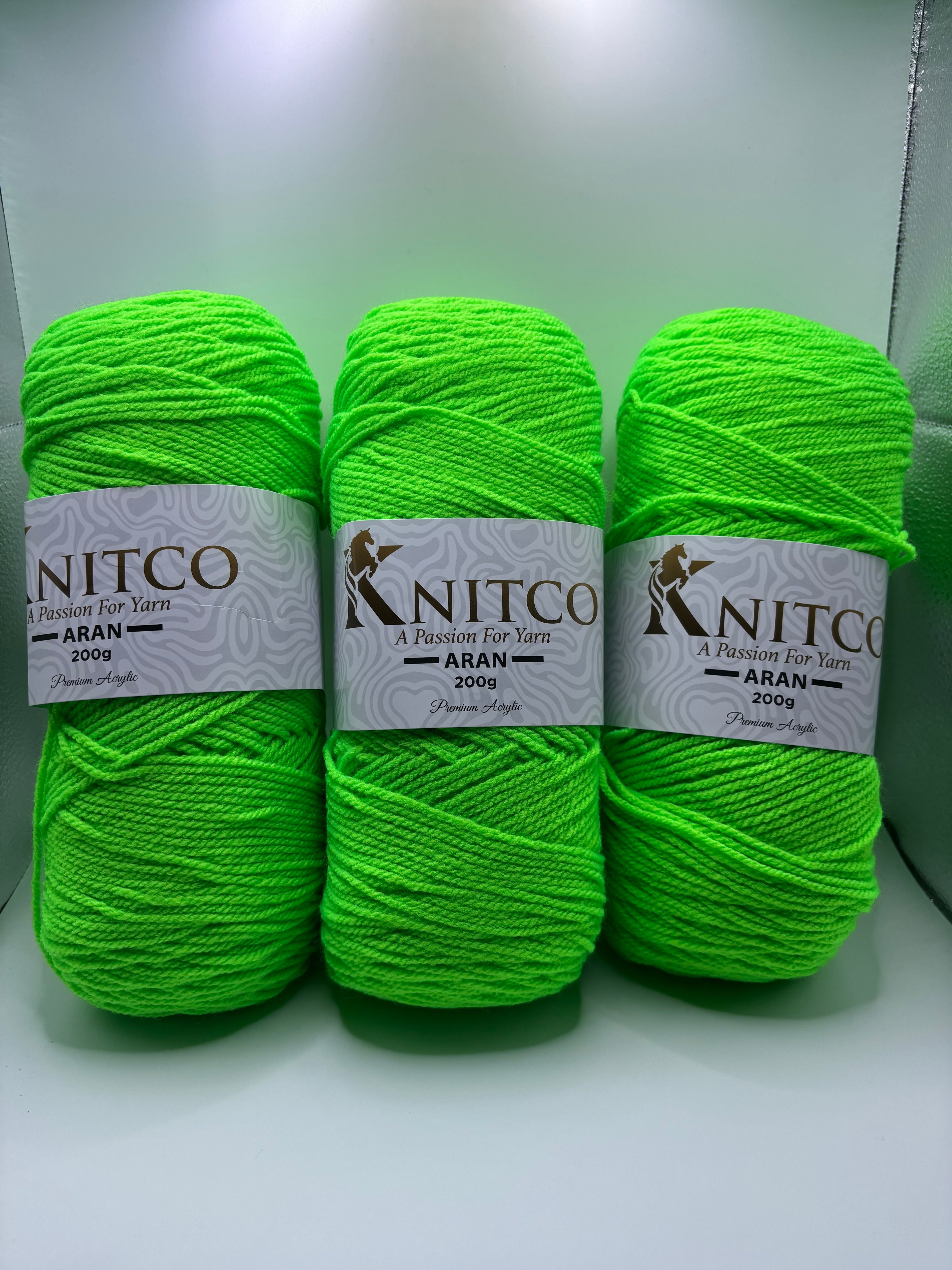 Knitco Premium Aran Yarn - 200g 420mt 100% Acrylic Yarn - Available in 58 Shades