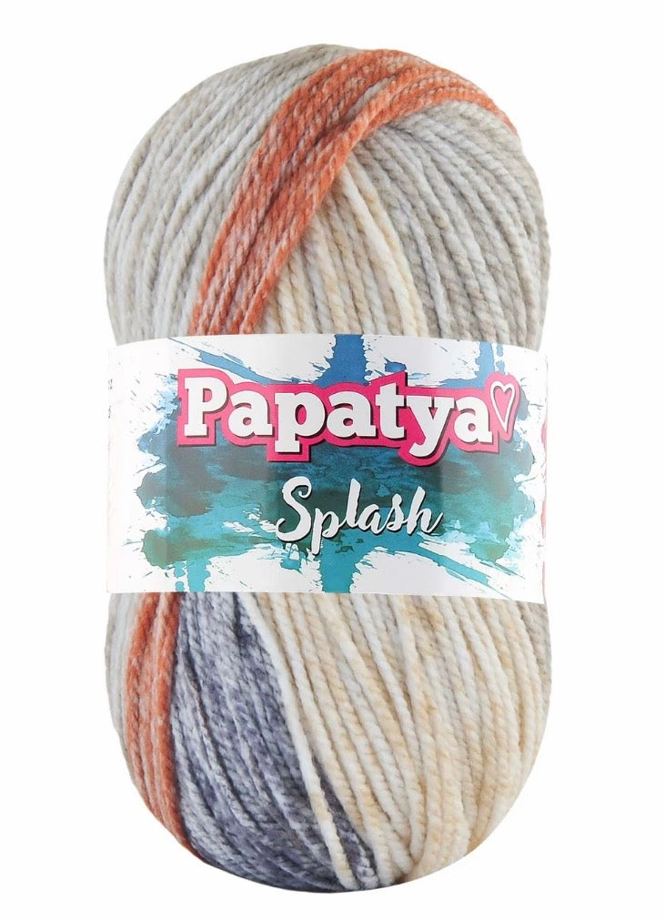 Papatya Splash 5 x 100g 100% Acrylic 185m Chunky yarn