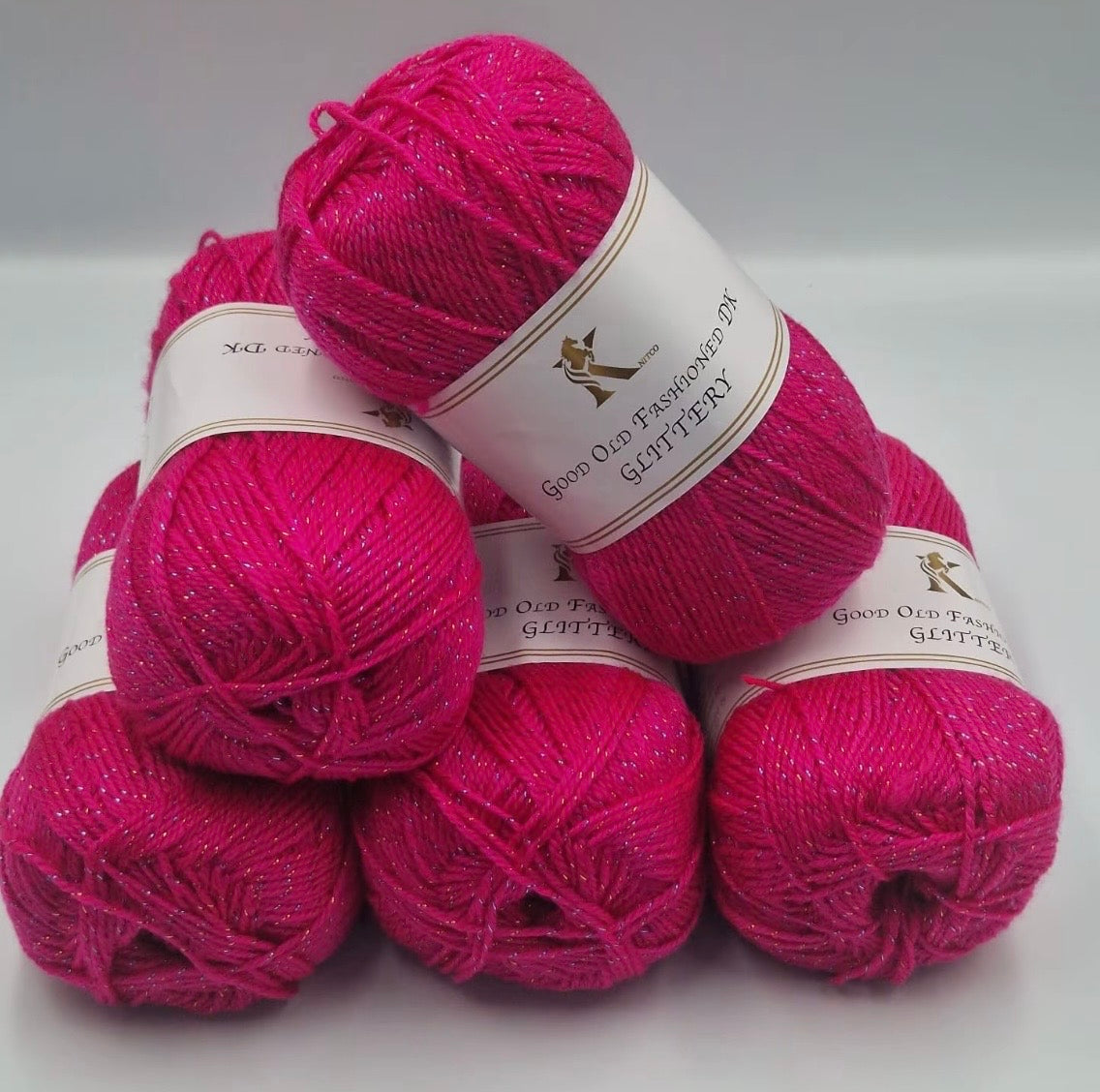 Knitco Good Old Fashioned Glittery DK 5 x 100g - 270m Crochet / Knitting Yarn 95% Acrylic 5% Silk